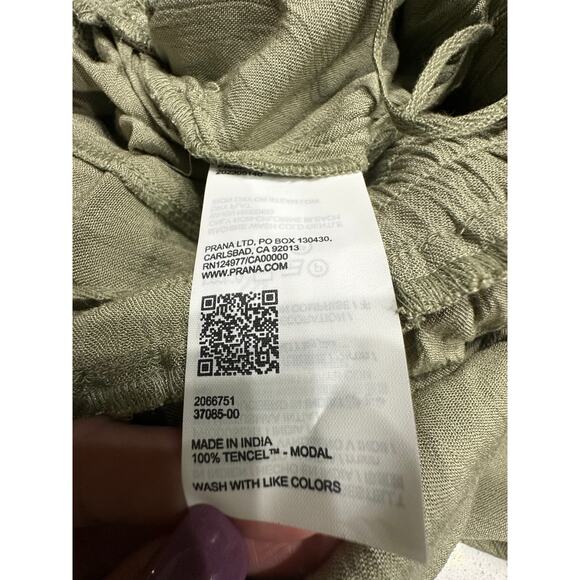 prAna Fernie Wide Leg Jumpsuit Romper Sweet Agave Large Beach Coverup NWT - Picture 11 of 14